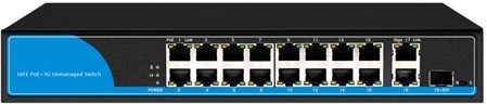 16+1+1埠Mbpse POE交換機 JB-SP2616F-1G1C_建博科技有限公司