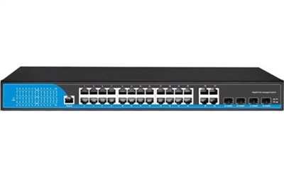 L2管理型24+4+1埠Gbpse POE交換機 JB-SP5824G-4C-M-400_建博科技有限公司